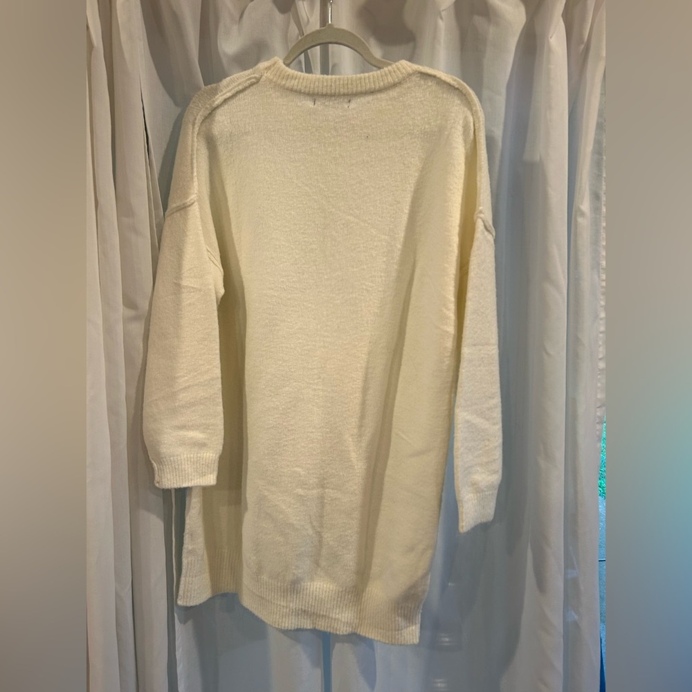 Cozy Cream Turtleneck Sweater Dress